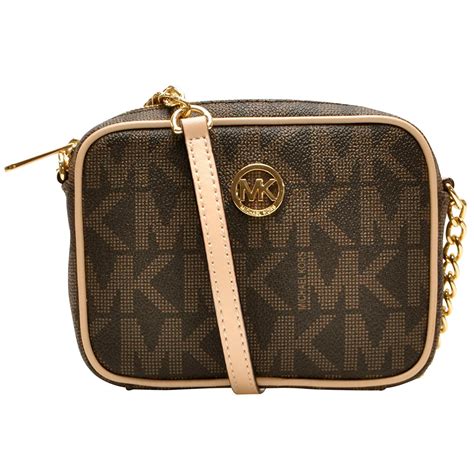 michael kors brown and blue purse|Michael Kors brown purse crossbody.